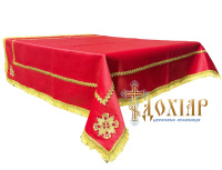 Скатерть напрестольная атлас (красная) 125/145см