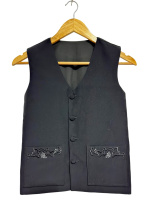 Жилетка мокрый шелк с вышивкой (детская)