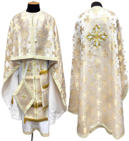 Облачение греческого кроя парчаТ (ликийский белое золото) 52/145 см