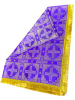 Скатерть  напрестольная парча Т  (фиолетовое золото) 105/140 см