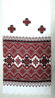 Рушник с орнаментом красный 32/200