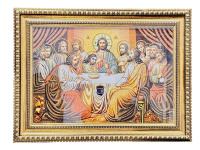 Тайная Вечеря (янтарь) 55/70 см