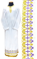 Подризник габардин с вышивкой (крестик в цветах) 50/150