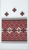 Рушник с орнаментом красный 24/120
