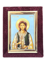 Икона бархат св. вмц. Злата  9/12 см