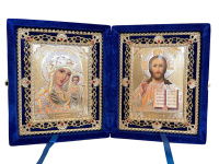 Вседержитель Казанская  20/25см бархат, cъeмный  Б-35-2-С