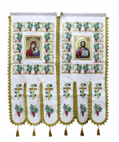 Хоругви тканевые, вышитые, габардин (виноград) 50/100