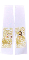 Рушник габардин с иконами (золото, блеск) 14/148 см