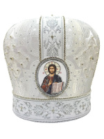 Митра парча Т (белое серебро) 56,5 р