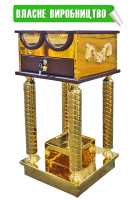 ЯЩИК СВЕЧНОЙ на 2 отдела с огарочницею и шуфлядой  ↑73см↔47см  МДФ Булат