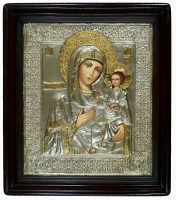 ИВЕРСКАЯ ↕36см ↔31см  Дерево Письмо Гальваника