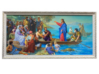 Икона репродукция Иисус проповедь на озере 35/75