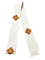 Орар габардин (белый) 10/300 см