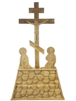 ГОЛГОФА  с предстоящими Дерево  Шпон  ↕275см ↔150см  