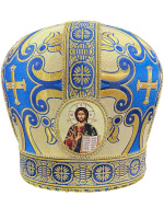 Митра парча Греция (синий с золотом) 58,5р