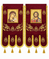 Хоругви бархат, вышивка (икона на холсте) 0,6 /1,2
