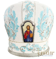 Митра, бархат (вышивка голубая) 59р