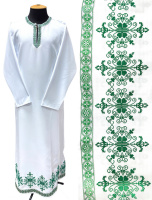 Подризник габардин с вышивкой (орнамент,  галун) 48/150