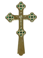 Крест напрестольный  с камнями 16/30 см