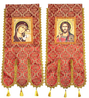 Хоругви тканевые, парча Т (иконы на холсте) 50/120
