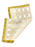 Накидка на аналой парча Т (бело золотая) 80/80 см