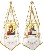 Фаны вышитые (атлас, иконы фотопечать на холсте)