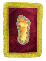 Стопа Божией Матери Почаевская (декор на бархате) 18/28см