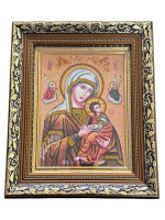 Неустанной помощи икона Божией Матери (янтарь) 25/30см