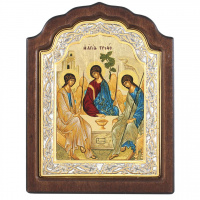 Троица  Старозаветная МДФ Шелкография (гальваника)