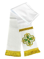 Закладка для Евангелия парча (зеленый крест) 14/140