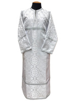 Стихарь , парча Турция (белое серебро) 130 см длина