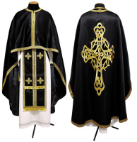 Облачение греческое королевский атлас (черный) 54/145