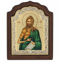 Иоанн Креститель ↕22см ↔17см МДФ Шелкография Серебро Позолота Сусальное золото