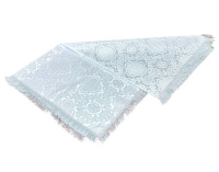 Скатерть парча Т (белое-серебро) 90/100 см