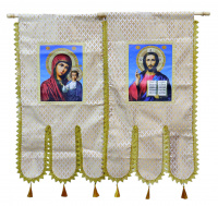 Хоругви тканевые, парча Т 60/120 (мелкий крест)