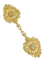 Застежка пришивная для священной одежды (белые камни)