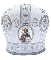 Митра парча Т (белое серебро) 57,5р