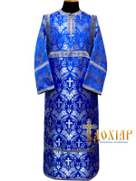 Стихарь пономаря, парчаТ (виноград) ) синее серебро 50/150