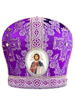 Митра парча  (фиолетовый с серебром) 57 р