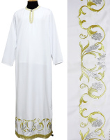 Подризник габардин с вышивкой (васильки) 50 р