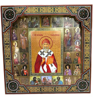 Спиридон Тримифунтский  (багетная рамка, подарочная коробка) 26/26см