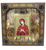 Икона Семистрельная» (багетная рамка, подарочная коробка) 26/26см