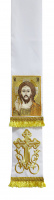 Закладка для Евангелия с вышитой иконой Спасителя (золото) 15/140