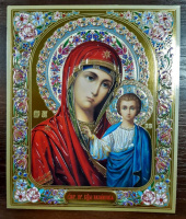 Лик Казанская Б.М (эмаль) 15/18