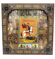 Георгий Победоносец  (багетная рамка, подарочная коробка) 26/26см