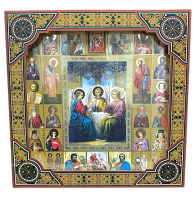 Троица Старозаветная  (багетная рамка, подарочная коробка) 26/26см