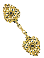 Застежка пришивная для священной одежды (синие камешки)