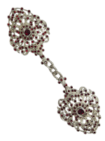 Застежка пришивная для священной одежды (красные камни)