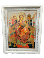 Всецарица белая рамка, 40/50 см