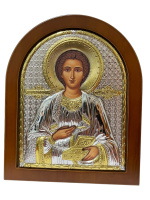 Пантелеймон Целитель (шелкография, гальваника) 15/18см